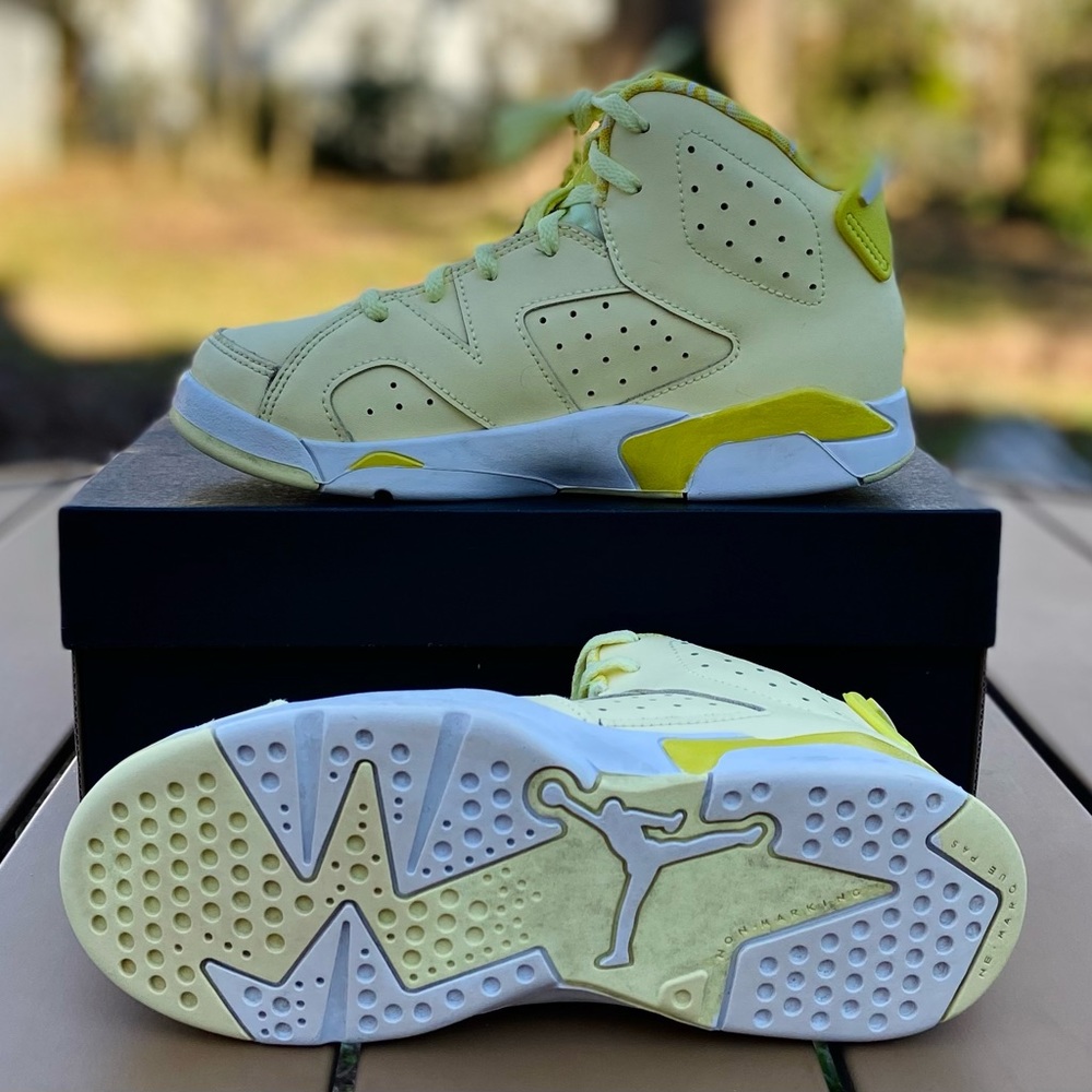 Air Jordan Retro 6 “Dynamic Yellow Floral” Grade School